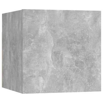 Set dulap TV, 6 piese, gri beton, lemn prelucrat - Img 6