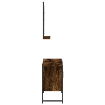 Set dulapuri de baie, 2 piese, stejar afumat, lemn prelucrat - Img 6