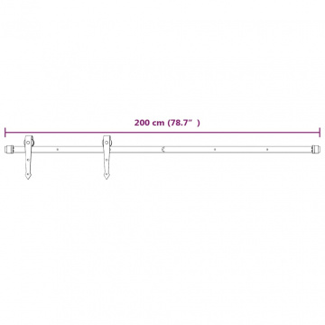 Set feronerie pentru uși glisante, alb, 200 cm, oțel - Img 6