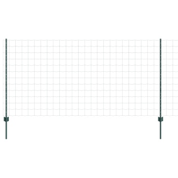 Set Gard de Grădină 2 Bucăți Verde metal cu PVC 25 x 1.2 m - Img 2