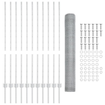 Set Gard de Grădină Set de 2 Oțel galvanizat 25 x 1.2 m - Img 4