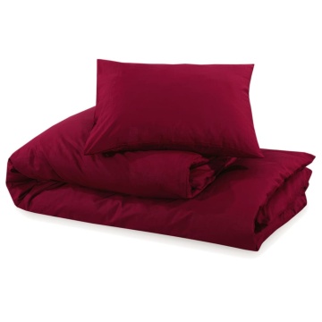 Set lenjerie cu husă de pilotă, bordo, 200x220 cm, bumbac - Img 5