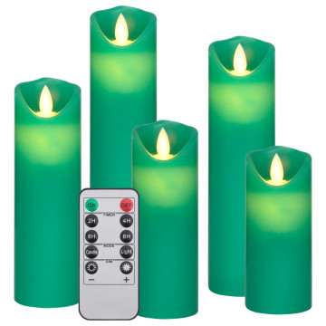 Set lumânări electrice cu LED și telecomandă, 5 buc., alb cald - Img 2