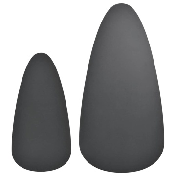 Set masă cafea, 2 piese, lemn masiv de pin, negru - Img 6