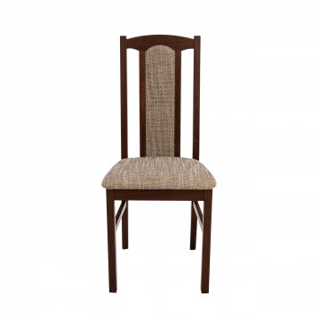 Set masa extensibila 120x150cm cu 6 scaune tapitate, mb-13 max5 si s-37 boss7 o2, nuc, lemn masiv, stofa - Img 7