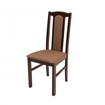 Set masa extensibila 140 x 180 cm cu 4 scaune tapitate, mb-21 modena1 si s-37 boss7 o15, nuc, lemn masiv de fag, stofa - Img 6