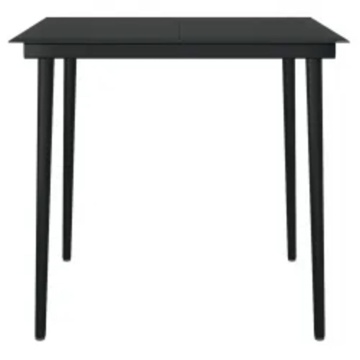 Set masă pentru grădină, 5 piese, cu perne, negru - Img 5