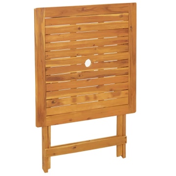Set mobilier bistro, 3 piese, negru, poliratan și lemn masiv - Img 6