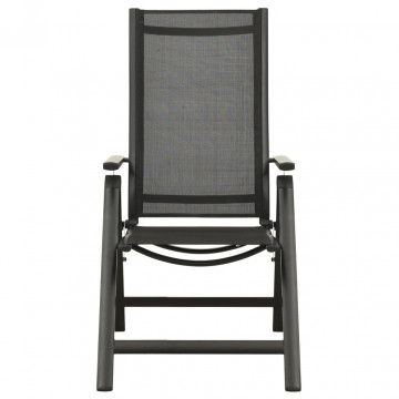 Set mobilier bistro, 5 piese, negru și antracit - Img 8