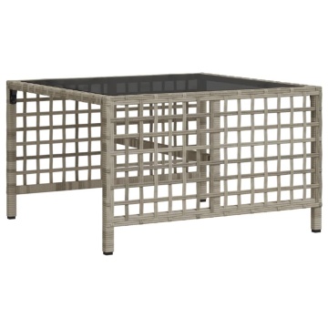 Set mobilier colțar grădină perne 3 piese gri deschis poliratan - Img 7