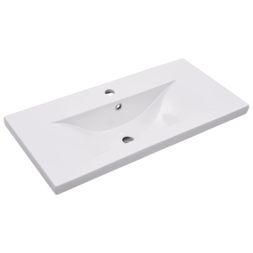 Set mobilier de baie, 2 piese, ceramică și lemn prelucrat - Img 5