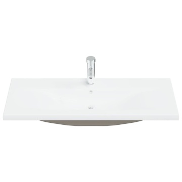 Set mobilier de baie, 2 piese, ceramică și lemn prelucrat - Img 6
