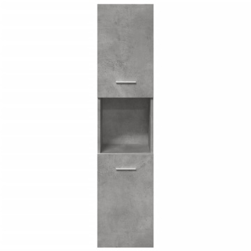 Set mobilier de baie, 3 piese, gri beton, lemn compozit - Img 6