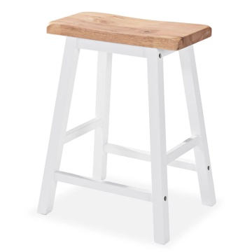 Set mobilier de bar, 3 piese, alb, MDF - Img 8