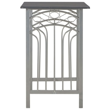 Set mobilier de bar, 3 piese, antracit, lemn și oțel - Img 4