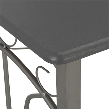 Set mobilier de bar, 3 piese, antracit, lemn și oțel - Img 8