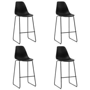 Set mobilier de bar, 5 piese, negru, plastic - Img 8