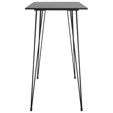 Set mobilier de bar, 7 piese, negru - Img 4