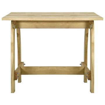 Set mobilier de exterior, 5 piese, lemn de pin tratat - Img 4