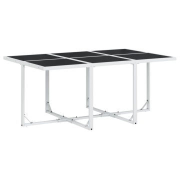 Set mobilier de grădină, 11 piese, cu perne, alb, textilenă - Img 3
