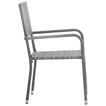 Set mobilier de grădină, 3 piese, gri - Img 8