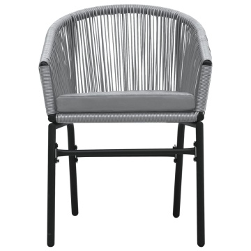 Set mobilier de grădină, 3 piese, gri - Img 8