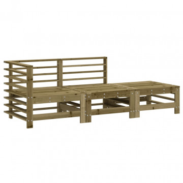 Set mobilier de grădină, 3 piese, lemn de pin impregnat - Img 2