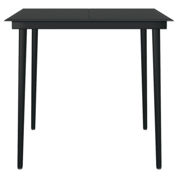 Set mobilier de grădină, 3 piese, negru - Img 5