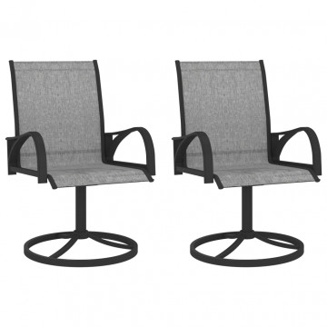 Set mobilier de grădină, 3 piese, textilenă și oțel - Img 5