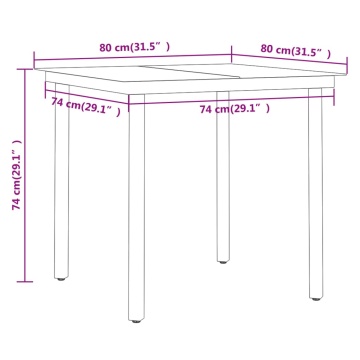 Set mobilier de grădină, 5 piese, gri și negru - Img 6