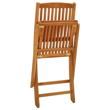 Set mobilier de grădină, 5 piese, lemn masiv de acacia - Img 5