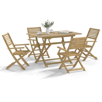 Set mobilier de grădină, 5 piese, lemn masiv de acacia - Img 1