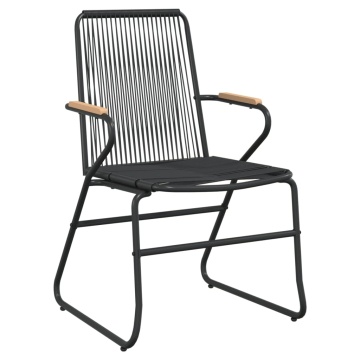 Set mobilier de grădină, 5 piese, negru, ratan PVC - Img 8