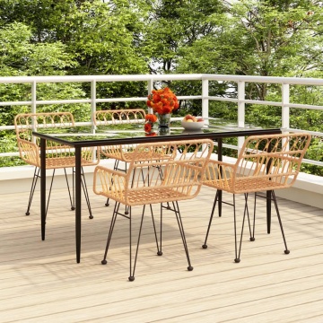 Set mobilier de grădină, 5 piese, poliratan - Img 1