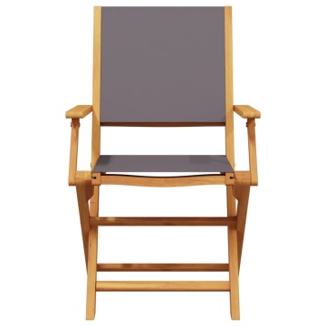 Set mobilier de grădină 5 piese textil antracit/lemn masiv - Img 4