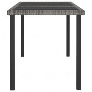 Set mobilier de grădină, 7 piese, gri, poliratan - Img 4
