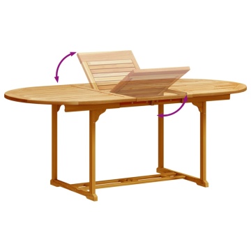 Set mobilier de grădină, 7 piese, lemn masiv acacia/textilenă - Img 5