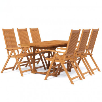 Set mobilier de grădină, 7 piese, lemn masiv de acacia - Img 2