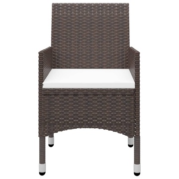 Set mobilier de grădină, 7 piese, maro - Img 6