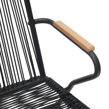 Set mobilier de grădină, 7 piese, negru, ratan PVC - Img 6