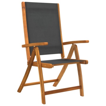 Set mobilier de grădină, 9 piese, lemn masiv acacia/textilenă - Img 7