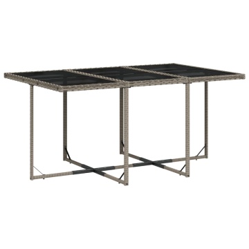 Set mobilier de grădină cu perne, 11 piese, gri, poliratan - Img 3