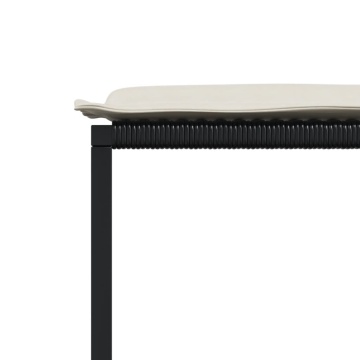 Set mobilier de grădină cu perne, 17 piese, negru, poliratan - Img 7