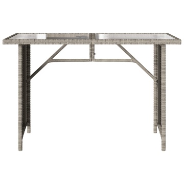 Set mobilier de grădină cu perne 2 piese gri deschis poliratan - Img 6