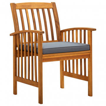 Set mobilier de grădină cu perne, 3 piese, lemn masiv salcâm - Img 1