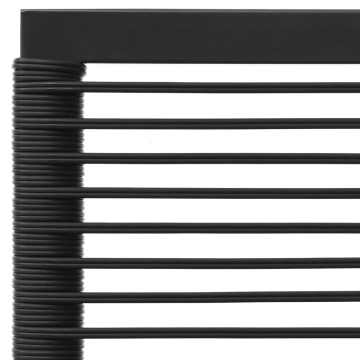Set mobilier de grădină cu perne, 3 piese, negru/gri, poliratan - Img 8