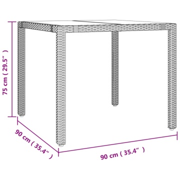 Set mobilier de grădină cu perne, 3 piese, negru, poliratan - Img 5