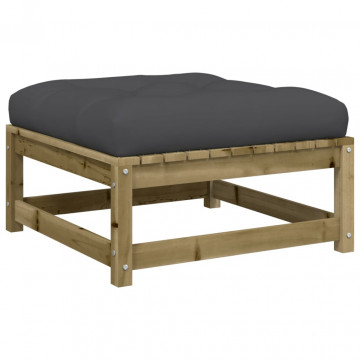 Set mobilier de grădină cu perne, 5 piese, lemn de pin tratat - Img 5
