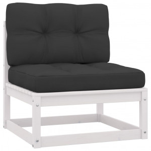 Set mobilier de grădină cu perne, 5 piese, lemn masiv de pin - Img 4