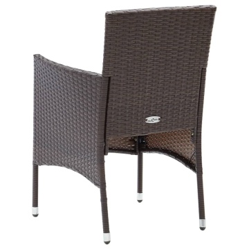 Set mobilier de grădină cu perne, 5 piese, maro, poliratan - Img 6